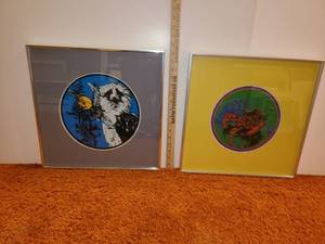 lot 3072 image: 2 Framed Animal Prints. Eagle and Lobster