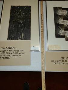 lot 3085 image: A Photo Collage and a Collagraph