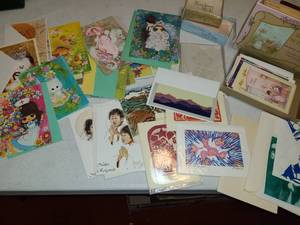 lot 3116 image: VINTAGE Greeting Cards and others
