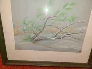 lot 3117 image: Painting of Cape Florida by Judy Dove. 29 x 32.5