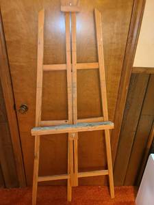 lot 3119 image: Wooden Easel Approximately 6FT. tall