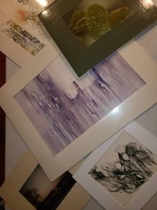 lot 3143 image: 5 Art pcs. Water Colors, Pencil and others