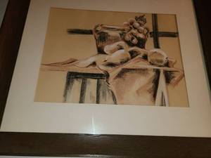lot 3152 image: Judy Dove Pencil Art 24 x 27.5
