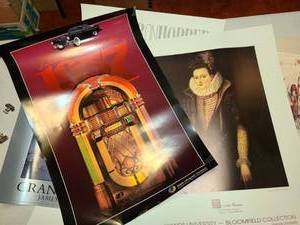 lot 3167 image: 5. Pcs. Posters. Friends University, Indian Art Show Lawrence, Thunderbird, Grand Canyon, and Hopper on Hopper