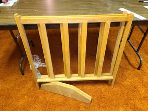 lot 3201 image: Wooden Print Rack 32 x 33.5. Needs put together