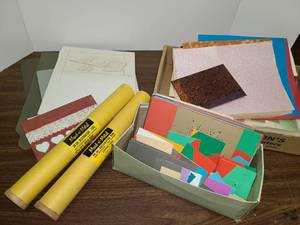lot 3226 image: Artist Supplies. Paper, Foil, and other items