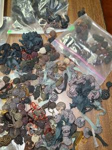lot 3238 image: Crafty Buttons  Tassels Rings