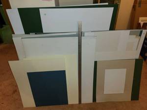 lot 3332 image: Mat Boards. Various Sizes. Mostly Large