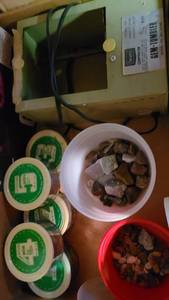 lot 3433 image: Rocks and Tumbler with Assorted Pellets and Polish
