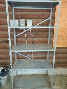 lot 4013 image: Metal Shelves. 5 Shelf. 6ft tall x 3ft. wide x 8 deep