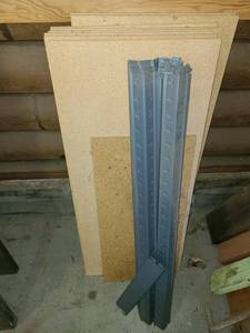 lot 4023 image: Metal Shelf. Needs to be put together