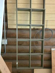 lot 4026 image: Window Frames....Plastic.... 4 ) 55 x 20 x .5 2) 43 x 20 x .5 Total of 6 Panes