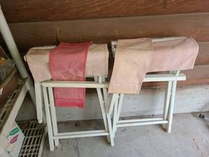 lot 4043 image: Directors Chairs. 2 Regular Sized Chairs