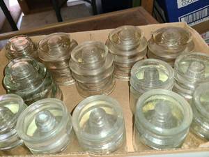 lot 4079 image: Assorted Electric Insulators. 13 Pcs.