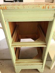 lot 4088 image: Side Table with Corner Maker Attached to top. 27 x 13 x 18