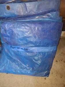 lot 5016 image: Tarp. Blue. Size ...Approximately...12 x 24
