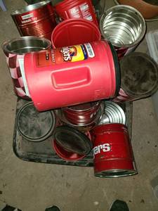 lot 5020 image: 19 Pcs. Empty Coffee Cans....1 Tin is a Cookie Tin