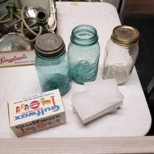 lot 4080 image: Miscellaneous Jars. Vast Variety of Jars. with some Wax