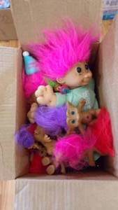lot 9374 image: TROLL DOLLS