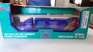 lot 9419 image: BRICKYARD 400 KENWORTH PREMIER TRANSPORTER DIE CAST