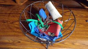 lot 9485 image: BASKET WDOG LEASH ETC.