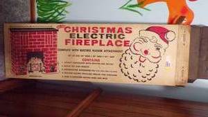 lot 9587 image: CHRISTMAS ELECTRIC FIREPLACE