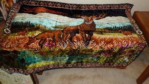 lot 9607 image: ELK TAPESTRY