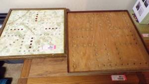 lot 9611 image: 2-HOME CRAFTED PARCHESI GAME BOARDS