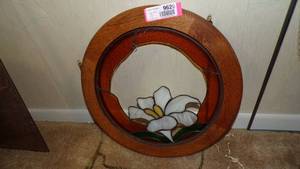 lot 9629 image: STAINED GLASS HANGING