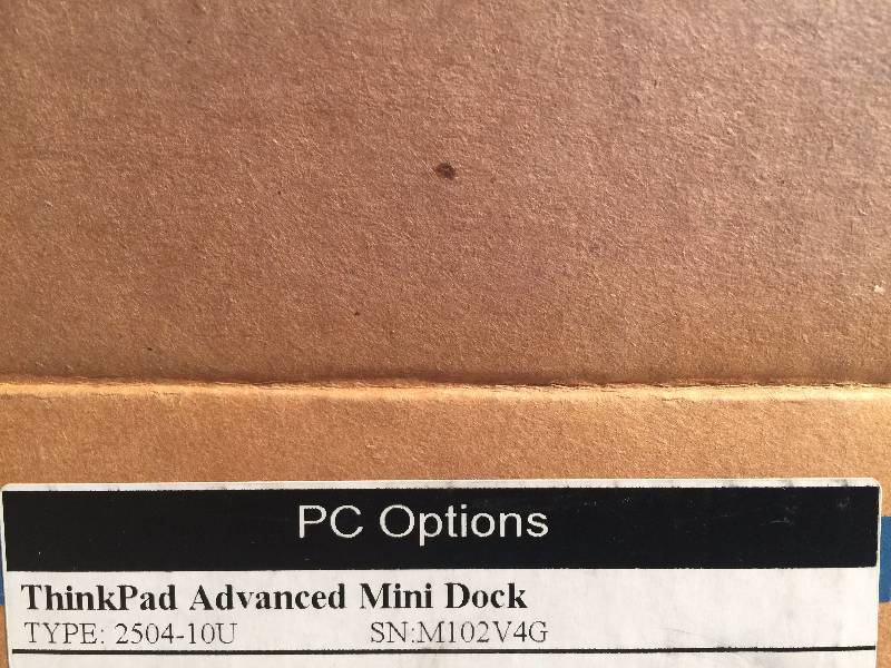 lot 3067 image: Thinkpad mini docking station 2504-10u