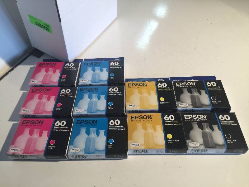 lot 3246 image: lot of 10 ink cartridges for espon  (60)