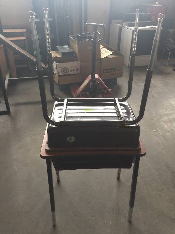 lot 3314 image: lot of 2 vintage school desk