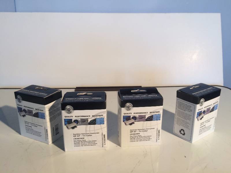 lot 3211 image: lot of 4 hp ink cartridges (hp 97) (c9363wm)