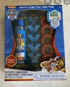 lot 23004 image: Nickelodeon Spin Master Paw Patrol Bath Tub Tic Tac Toe Kids Game With Body Wash
