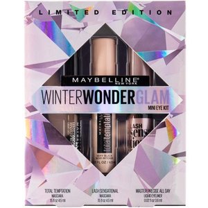 lot 23018 image: Maybelline Winter Wonderglam Mini Mascaras and Eyeliner Kit, 3 Count