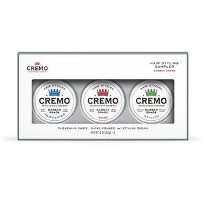 lot 23121 image: Cremo Cream Barber Grade Hair Styling Sampler - 2.0 oz x 3 pack