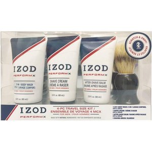 lot 23135 image: IZOD Mens Perform X 4-pc. Shave Set One Size Bluewhite