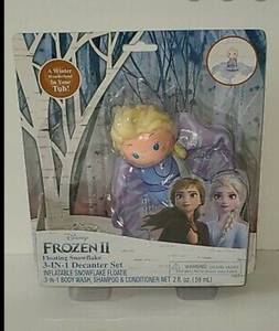 lot 23209 image: Disney Frozen 2 Elsa Floating 3n1 Bath Gel Soap Set Inflatable Snowflake Toy Fun