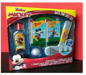 lot 23216 image: Disney Junior Mickey Bath Time Bubble Bath Dart Ball Set Bath Time Fun Box Set