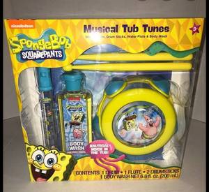 lot 23236 image: Spongebob Squarepants Musical Tub Tunes Nickelodeon Drum, Flute Body Wash