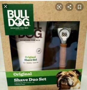 lot 23281 image: Bulldog Original Shave Duo Set Bamboo Razor 5.9 Fl Oz Gel Vegan Approved Gift