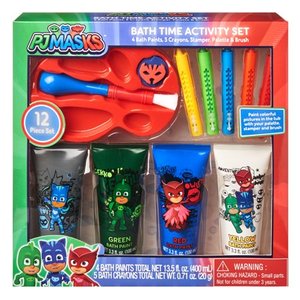 lot 23303 image: PJ Masks 12-Piece Bath Time Paint and Crayon Activity Set