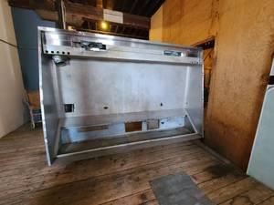 lot 8001 image: 9.5 FT Stainless steel hood. (ready to load, no tools needed)