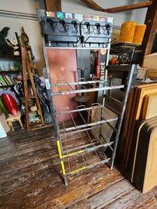 lot 8046 image: soda bag box rack. four shelf.