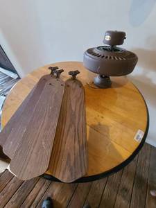 lot 8078 image: ceiling fans. in good condition. needs assembly