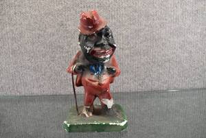 lot 1318 image: Vintage Chalkware Black Americana Man  8 Tall