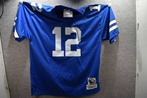 lot 1343 image: NFL Staubach Jersey #12  100% Nylon Mitchell & Ness