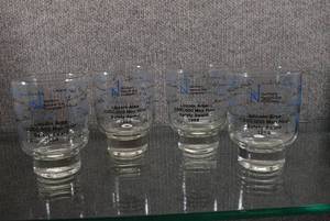 lot 1386 image: Lot of 4 Northern Natural Gas Co. Lincoln Area 1,000,000 Man Hour Safety Award 1969 Whisky Glass  4.25 Tall