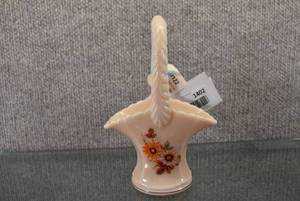 lot 1402 image: Vintage Westmoreland Almond Basket.  Flower design.  6 12