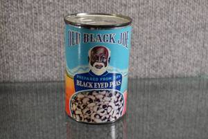 lot 1442 image: Vintage Black Americana Old Black Joe Black Eyed Peas Can Bank wKey  4 12